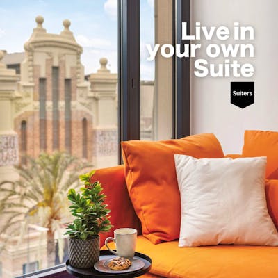 Live in your own suite in front of the Central Market