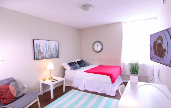Spacious double bedroom in a residence, close to McGill University