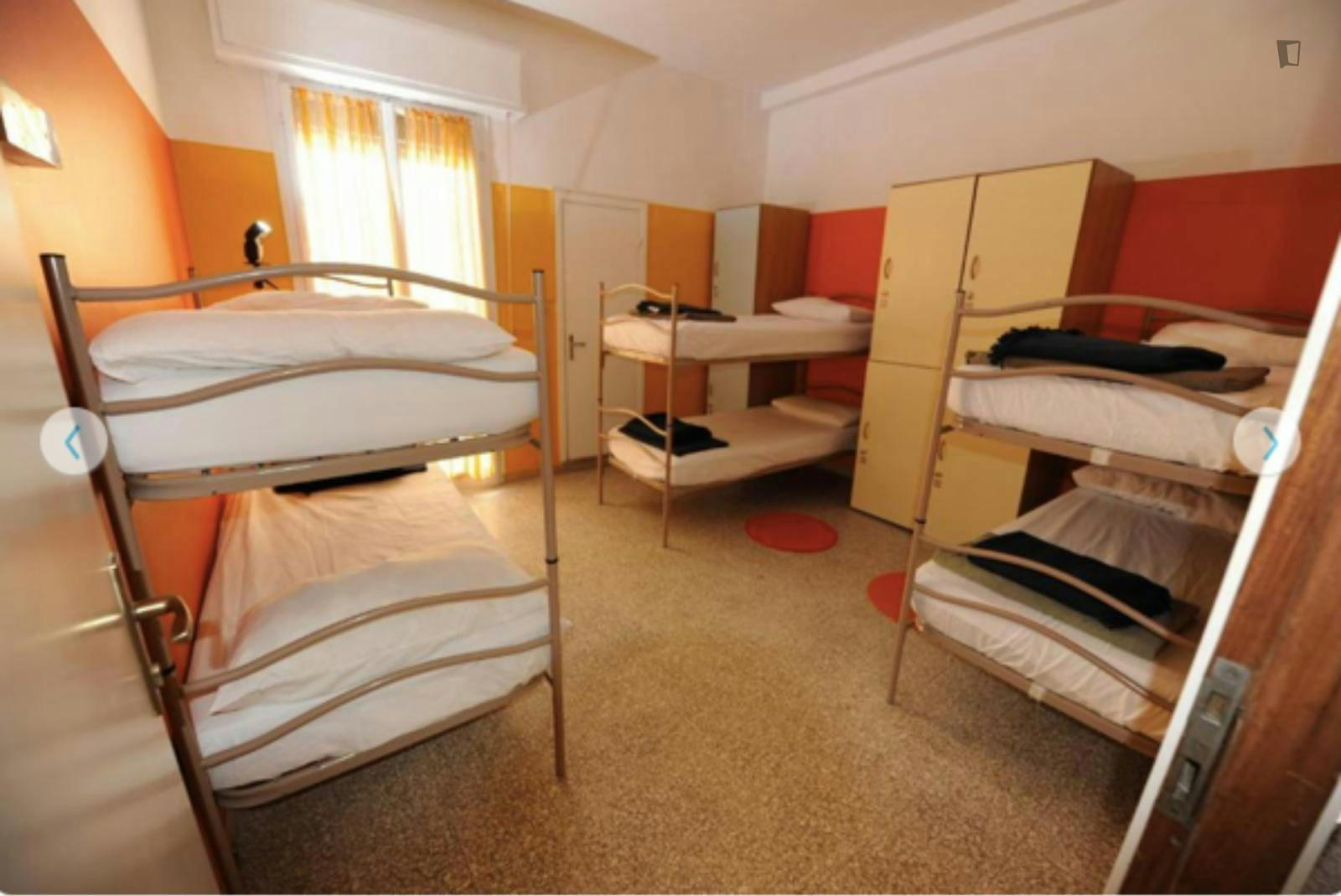 Bed In a 6-bed dorm in the Rimini Centre 300mt From University
