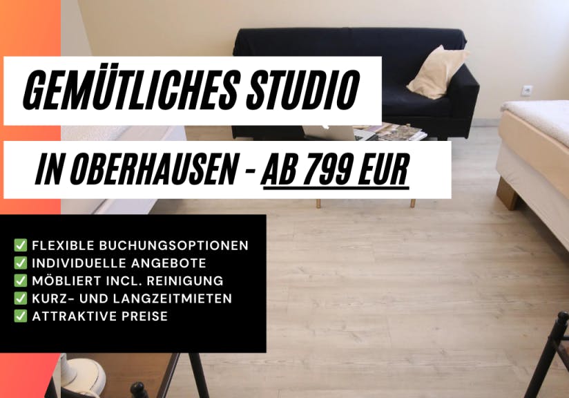 Cozy studio apartment in Oberhausen