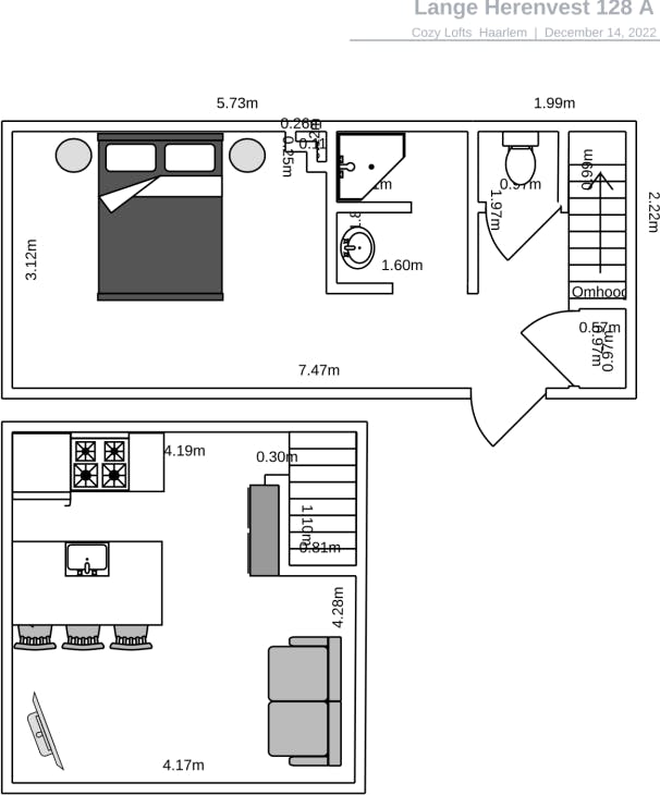 Comfortable Duplex Cozy Loft-H A