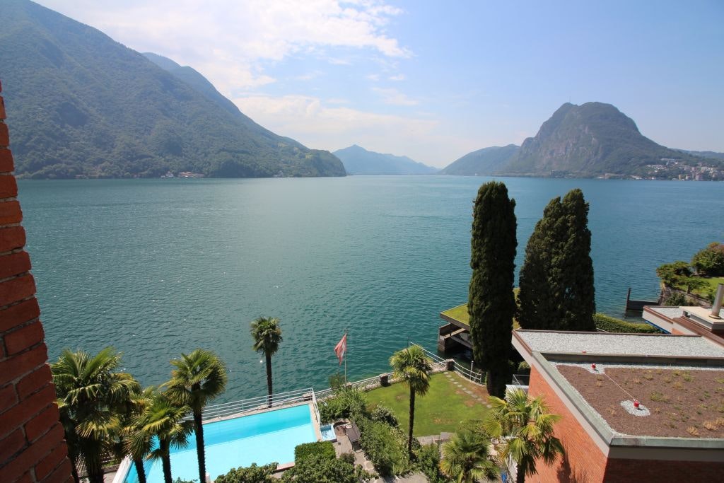 Lugano Blue Marine On Lake Shore