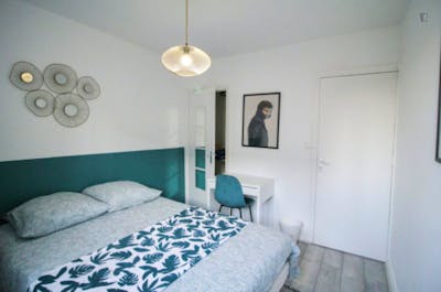 Snug double bedroom in a 4-bedroom apartment in Villeurbanne