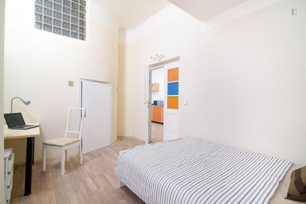 Welcoming double bedroom in Karlín