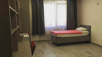 Single bedroom in a dormitory for female