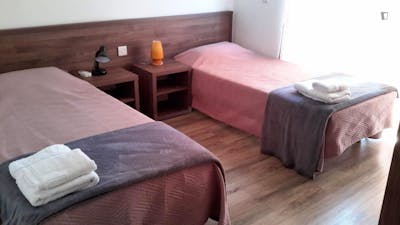 Cozy private bedroom with twin bed in a shared apartment in Silema, near Sliema Ferries bus stop