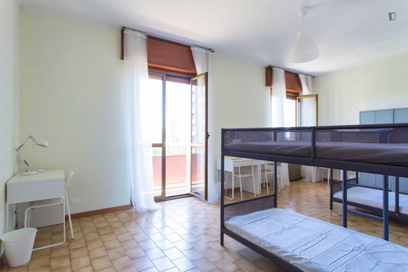 Single bed in a Quadruple Room in Sesto San Giovanni Neighbourhood