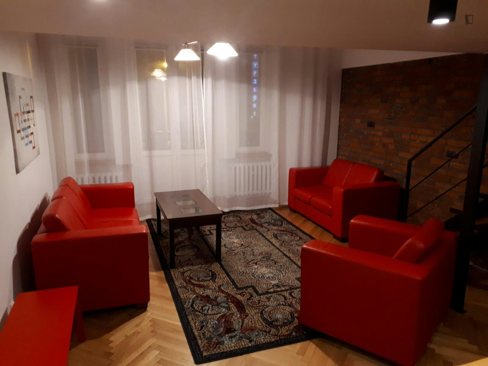Comfortable 2-bedroom apartment in the centre of Lodz
