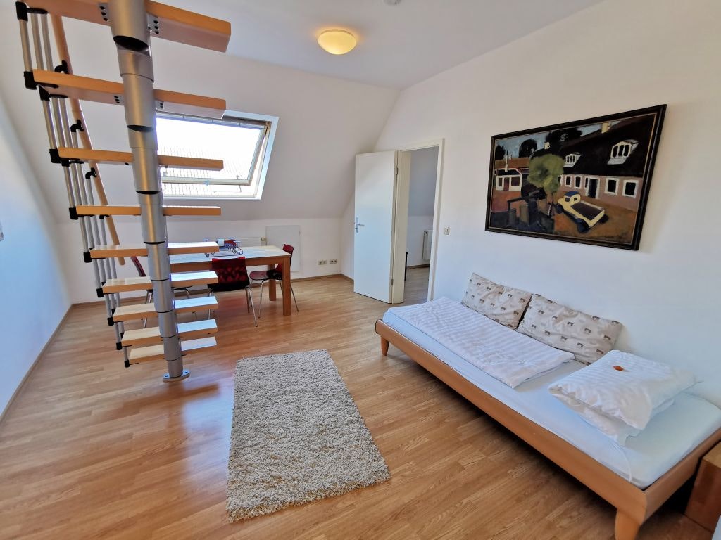 Bright attic apartment on two levels