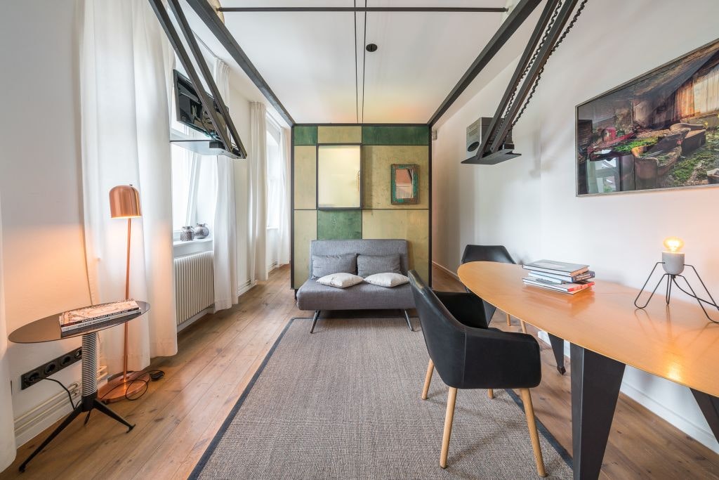Studio apartment "Green Room" with modern technology