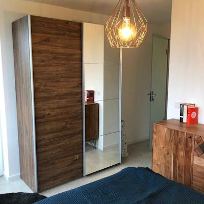 Comfortable room with balcony in a coliving apartment in Munich