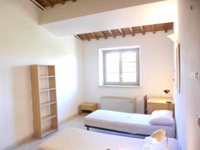 Twin bedroom in a 2-bedroom apartment near Vestri Palace